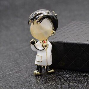 Creative Cartoon Doctor Nurse Brooch Unisex Enamel Brooch Pin Hospital Figure